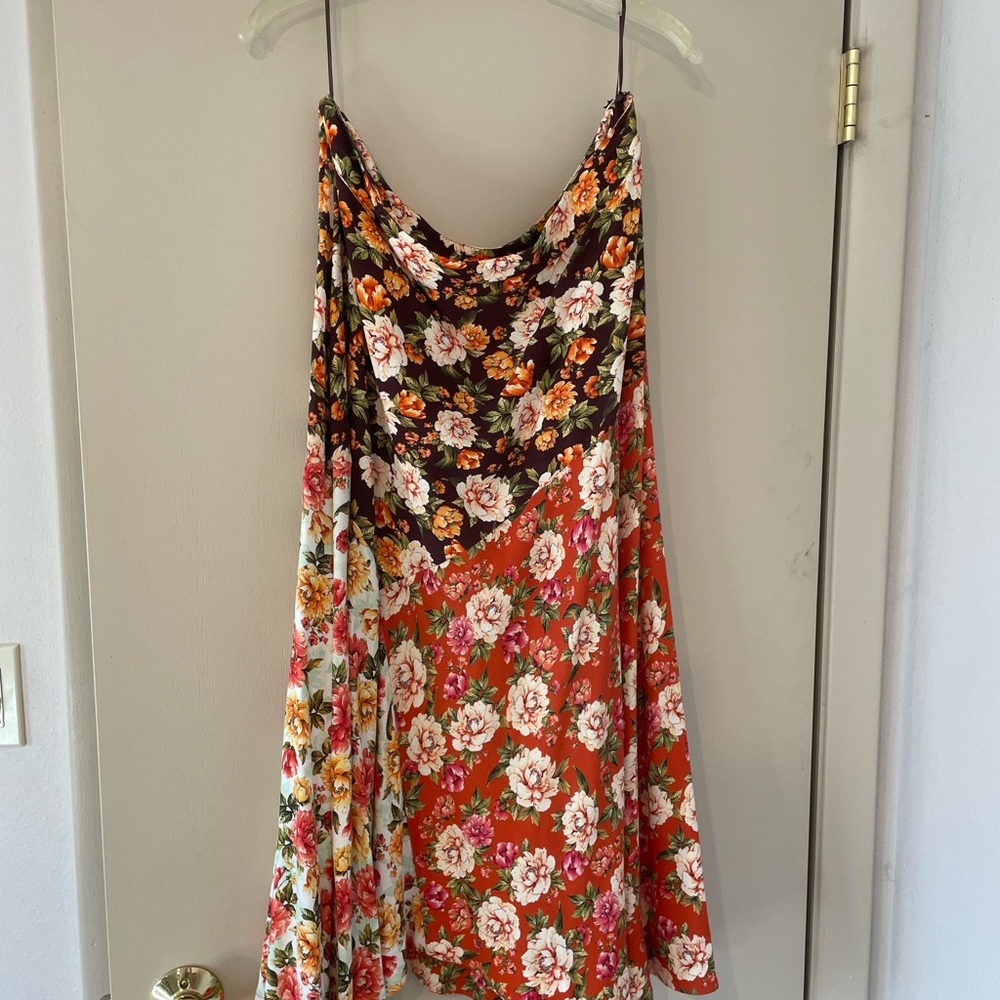 FARM RIO floral patchwork skirt